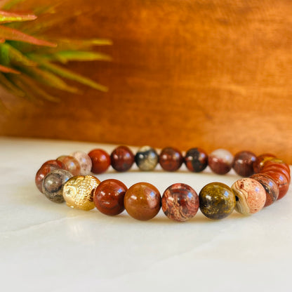 Red Jasper Men's Bracelet