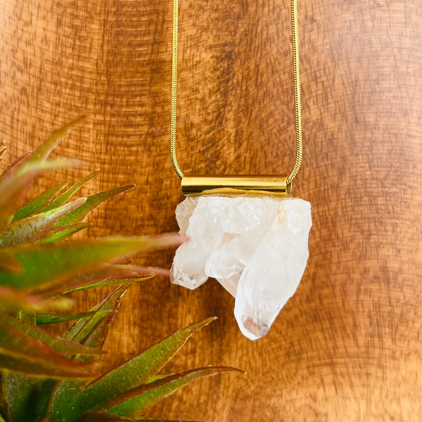 Raw Crystal Quartz Necklace