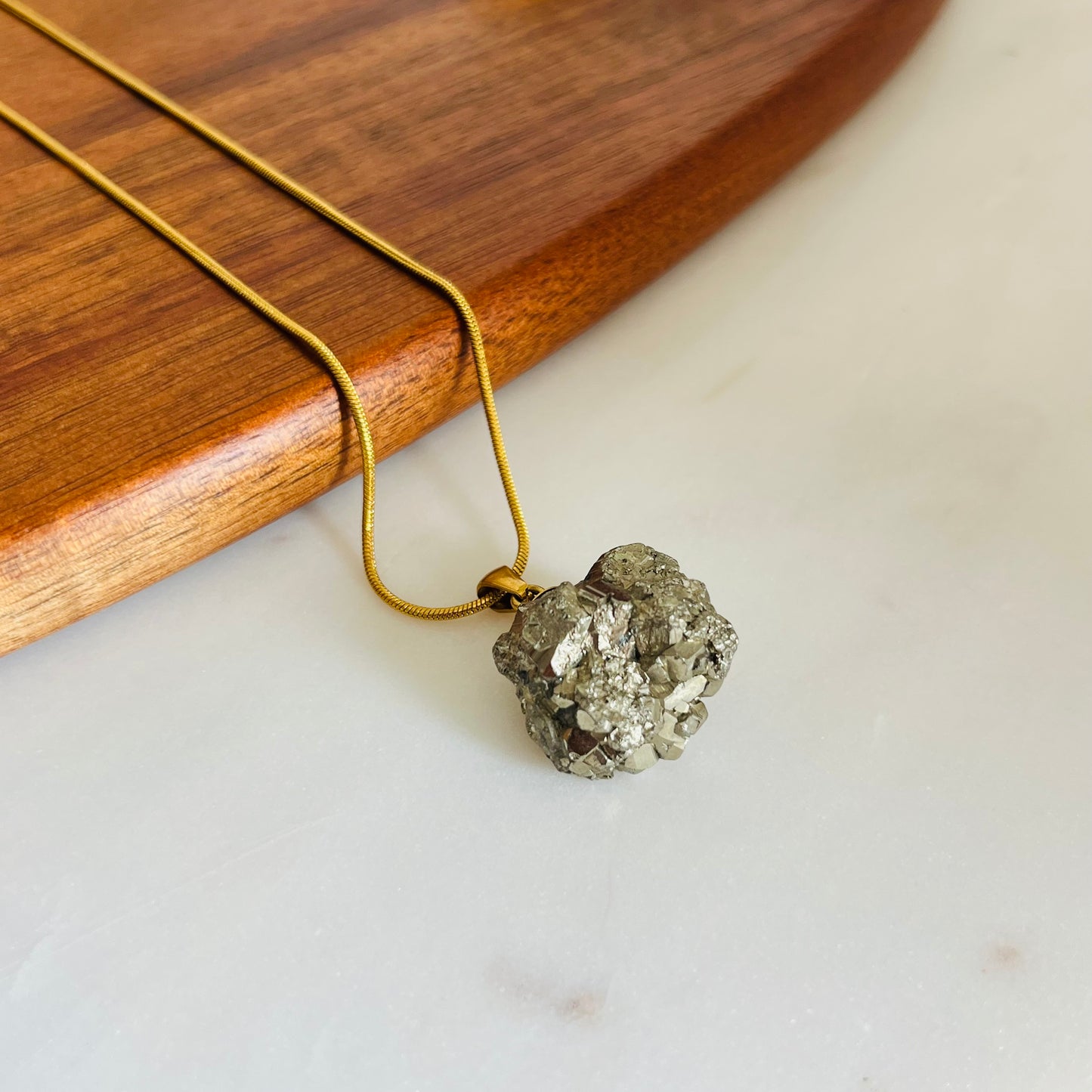 Raw Pyrite Necklace
