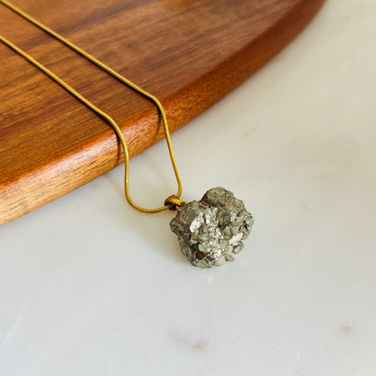 Raw Pyrite Necklace