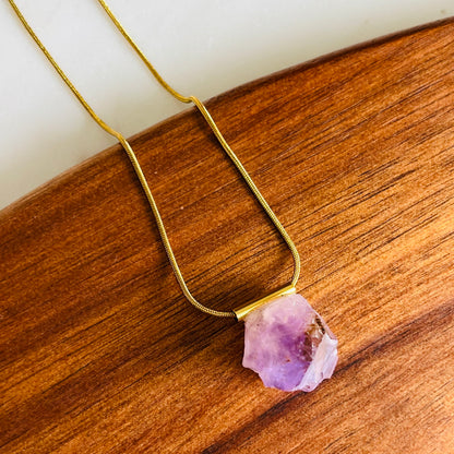 Raw Amethyst Necklace