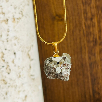 Raw Pyrite Necklace