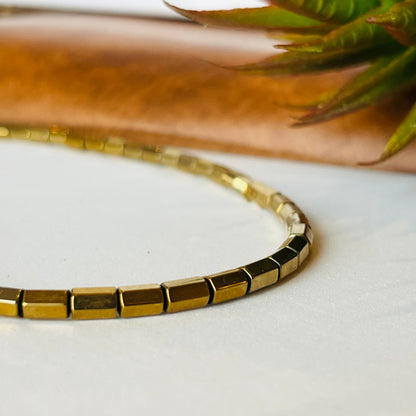Edge Hematite Necklace